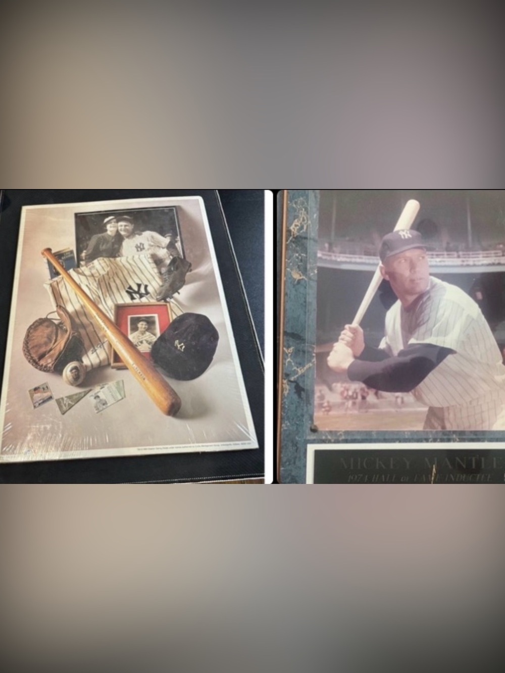 2 LEGENDS: See Pics!

Mickey Mantle HOF Plaque
&
Lou Gehrig authenticated Plaque